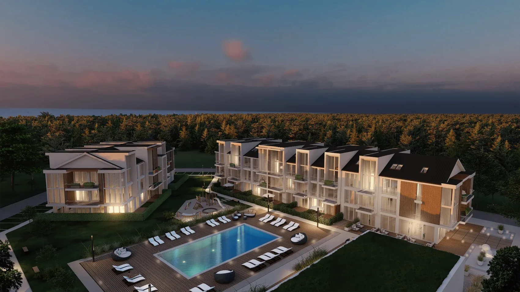 Resort wieczorem