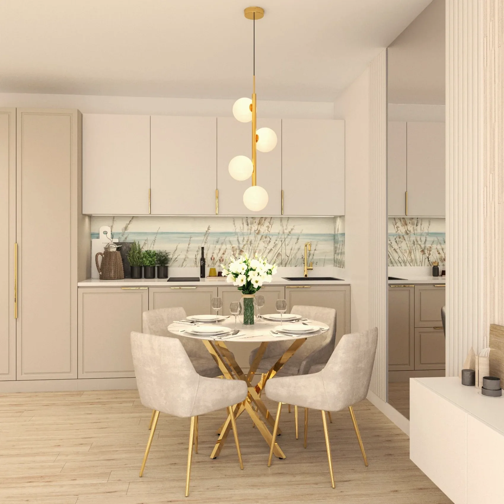 Apartament de luxe — aranżacja w turkusie